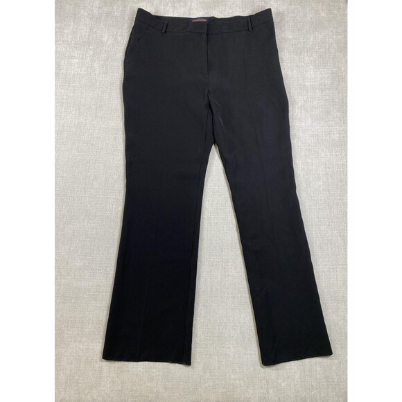 Louis Vuitton Uniforms Pants Mens 48 Black Straight Leg Polyester Dress Trousers - Picture 1 of 14
